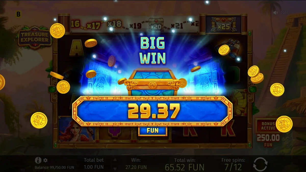 Laura Loot menjelajahi reruntuhan kuno dalam slot Treasure Explorer